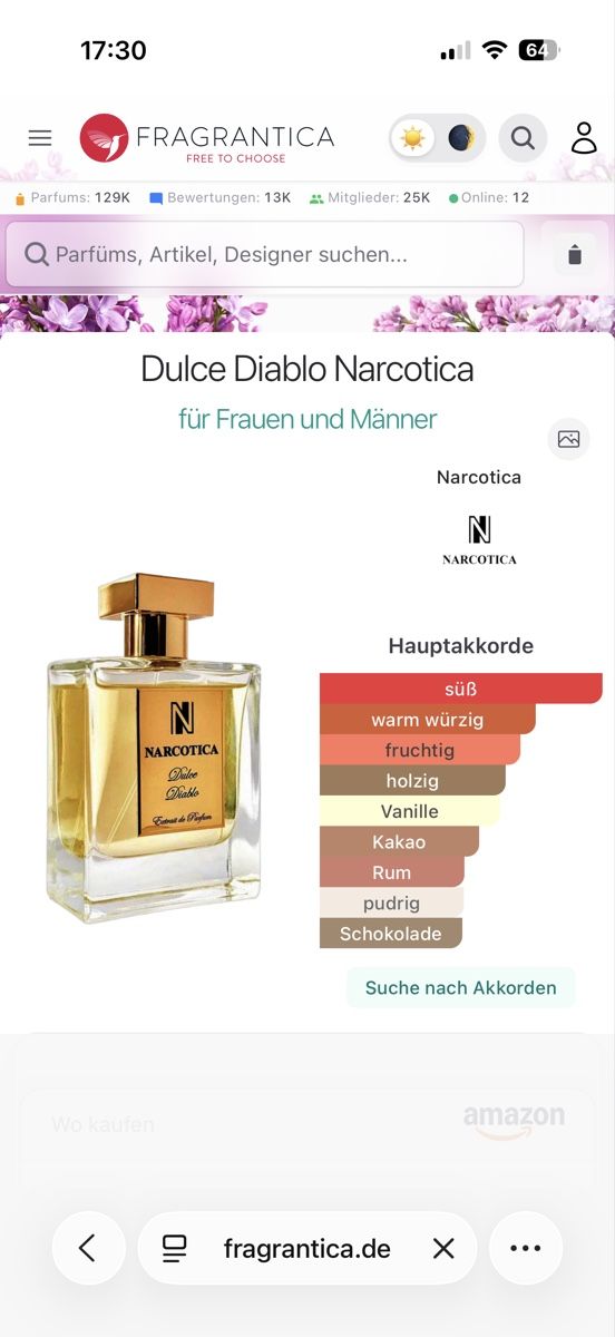 Profumi & Eau de Toilette: Narcotica Dulce Diablo Extrait de , 2 ml – Usato da Sursee venduto da nst_czk2 1
