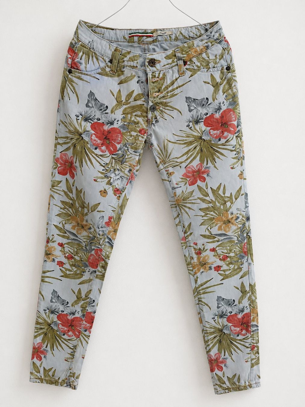 Please Jeans Jeans: Jean Please imprimé floral multicolore T36 – Usato da Tramelan venduto da starzerg