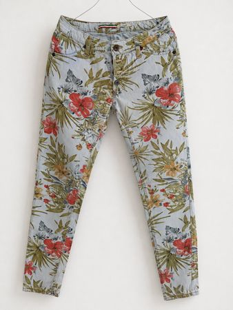 Jean Please imprimé floral multicolore T36