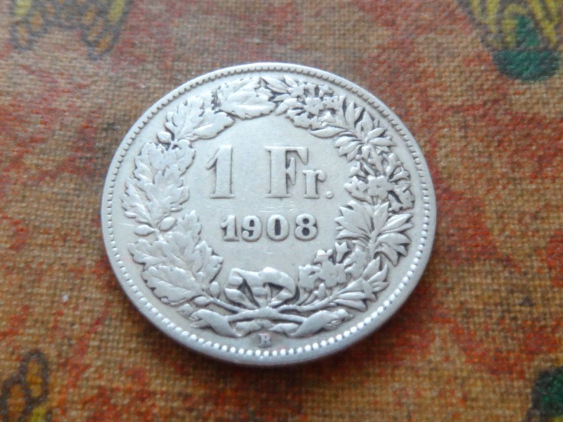 Alle Münzen: 1 Fr. 1908  (Y) – Gebraucht aus Romanel-sur-Lausanne von Swift13