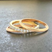 Ring-Set aus 3 Ringen – Edelstahl –Grösse 56