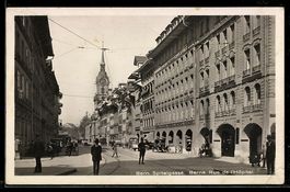 AK Bern, Spitalgasse mit Passanten