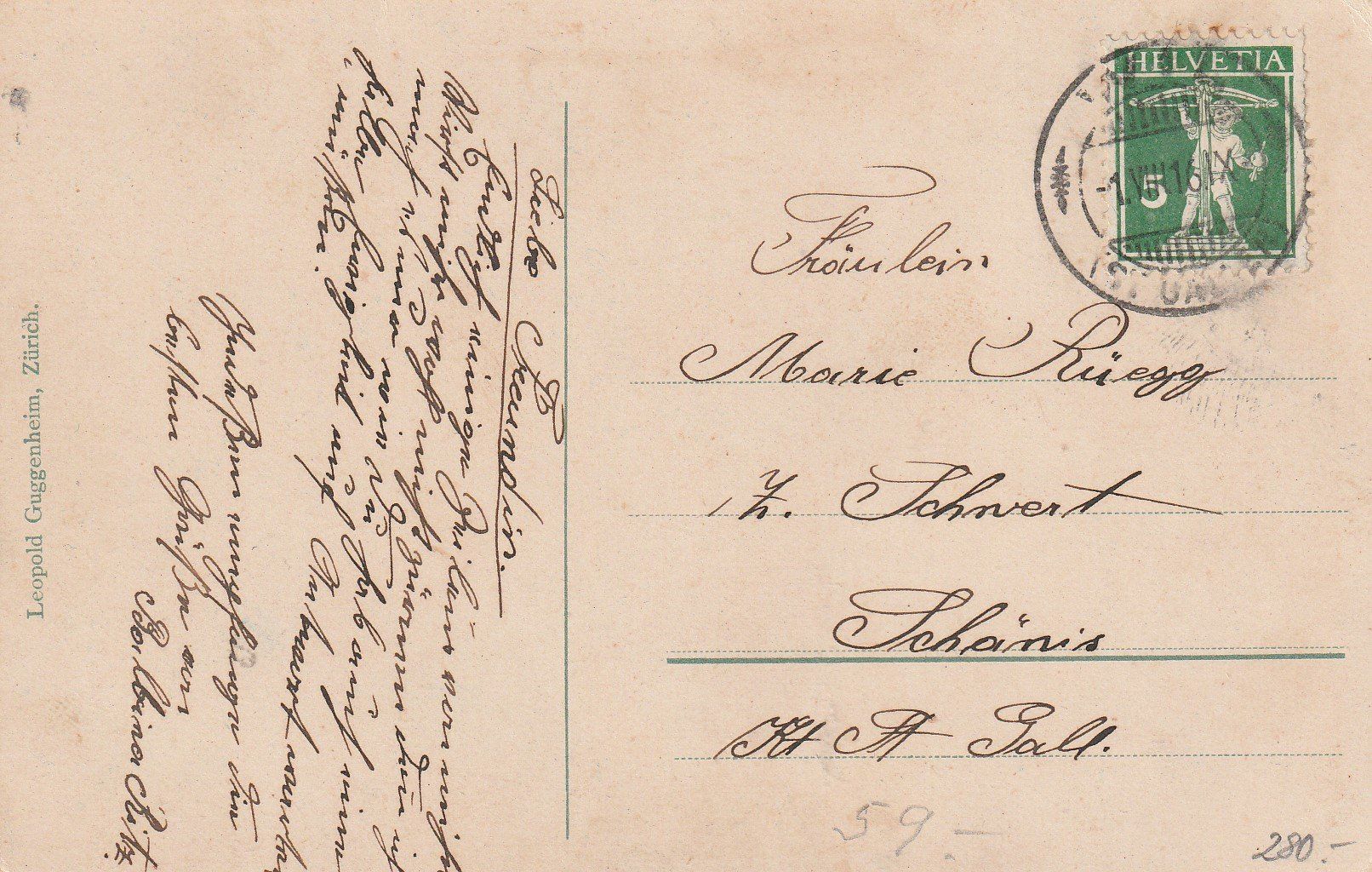 Cartoline postali: Wyl-Hotel Konstanzerhof-1916 – Usato da uttwil venduto da Koehlerfred 1