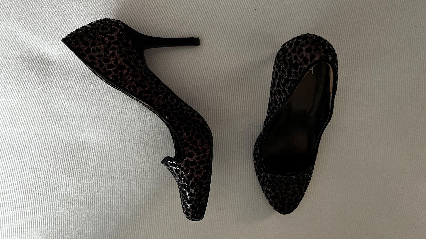Damenschuhe: Klassische elegante Abendschuhe schwarz/braun mit Glitzereff – Neu (gemäss Beschreibung) aus Zürich von ann_ngp7