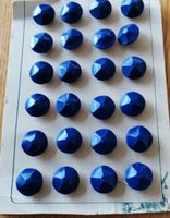 24 blaue Knöpfe, Vintage - NEU 