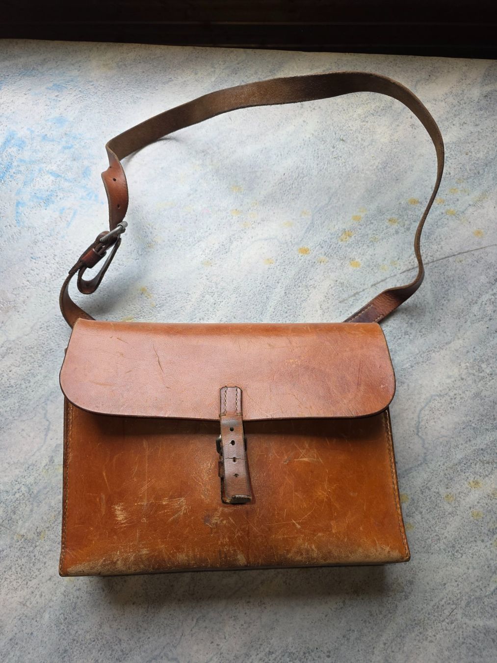 Schweizer Armee Borse: Mineur Ledertasche CH-Armee > leer  1953 – Usato da Obermumpf venduto da oiskypoisky 4