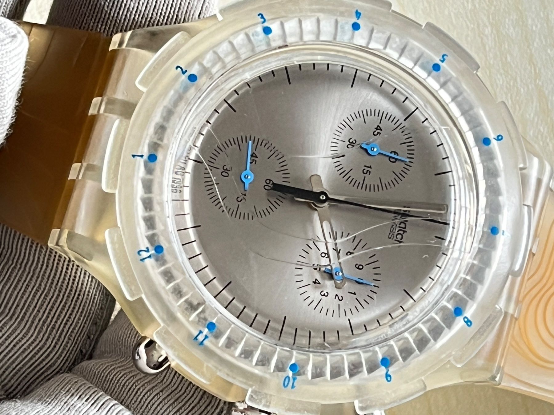 Swatch Orologi: Swatch Chronograph Uhr – Usato da Grenchen venduto da chththl 3