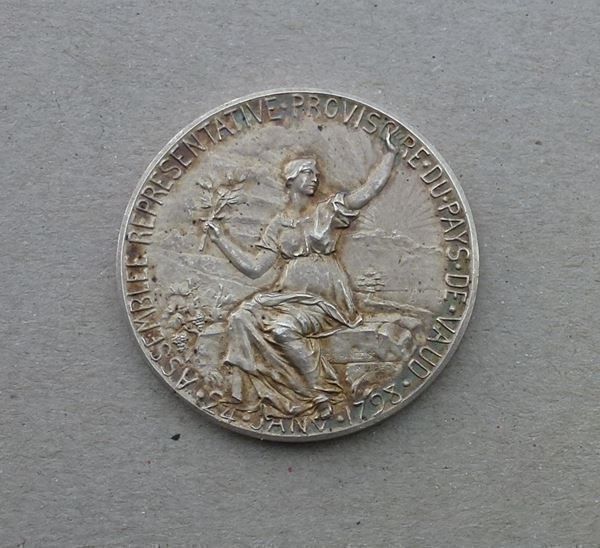 Medaglie: Silber Medaille ++ 100 J. Kt. Waadt 1898 – Usato da Walkringen venduto da Casablanca777