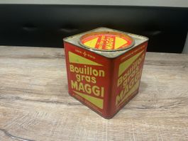 Maggi Bouillon Blechdose antik gebrauchsfertig rot