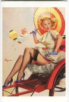 Postkarte "Pin-up".