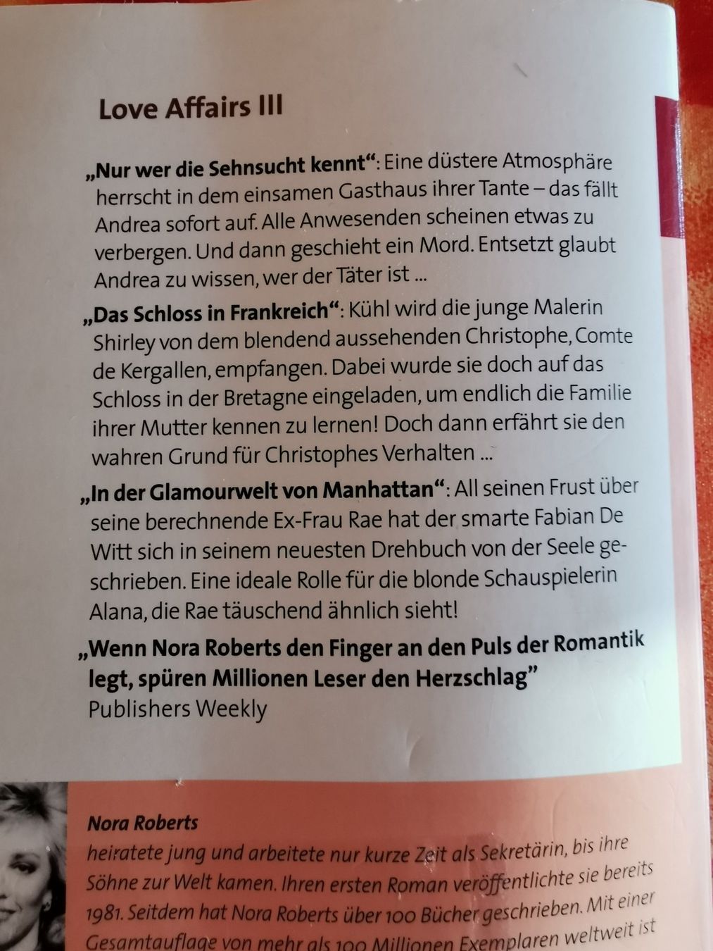 Libri: Nora Roberts, Love Affairs III – Usato da Kölliken venduto da mar5742 1