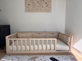 Montessori Floorbett 80x160cm Kinderbett Hausbett wie NEU