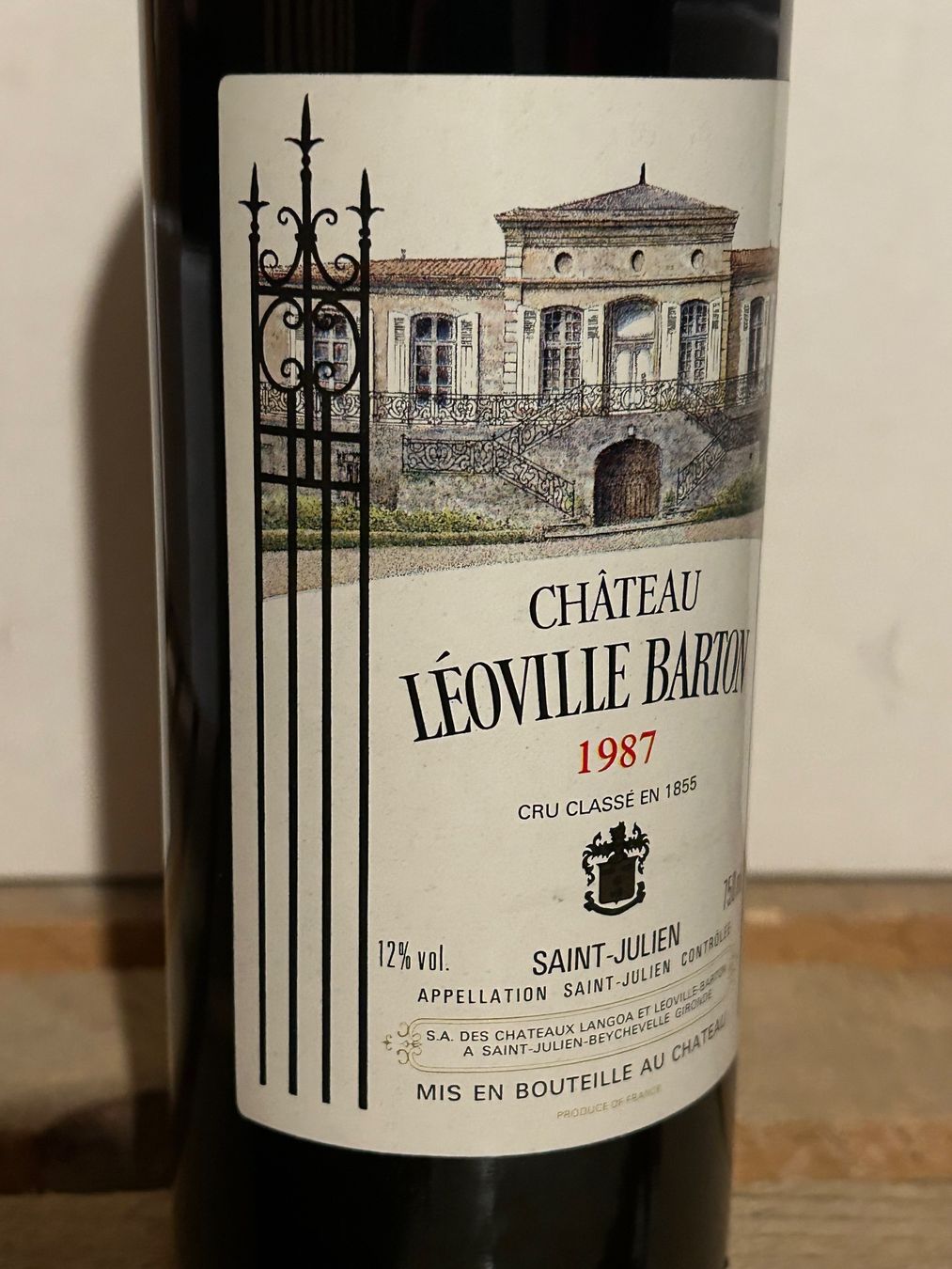 Vino: Château Léoville Barton 1987 Saint-Julien – Nuovo (secondo la descrizione) da Roche VD venduto da avediscipule 2