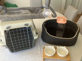Caisse de transport, panier et accessoires