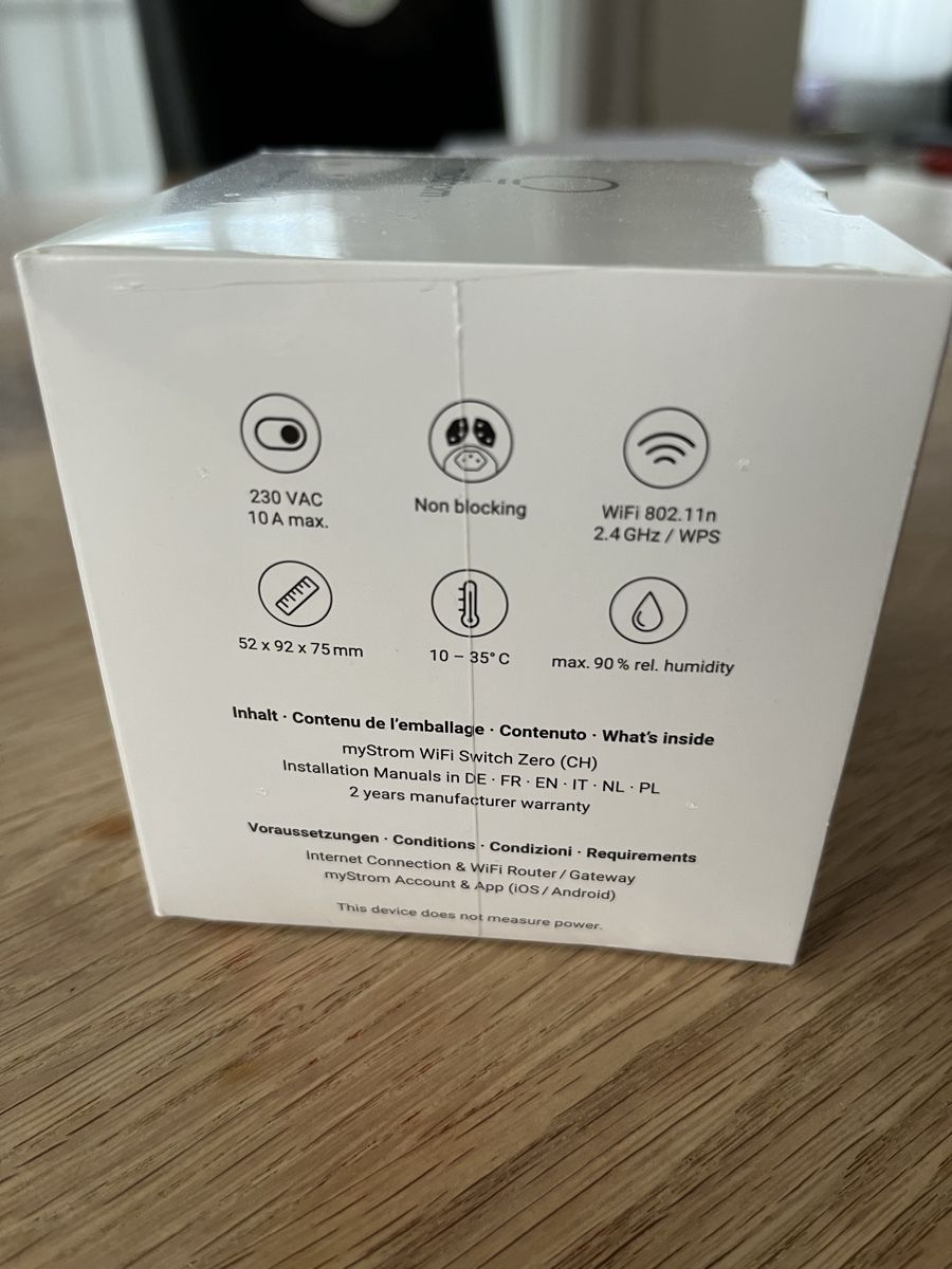 myStrom Spine: MyStrom Wifi Switch Zero – Nuovo e nell'imballaggio originale da Fläsch venduto da b_m_f7bs 3
