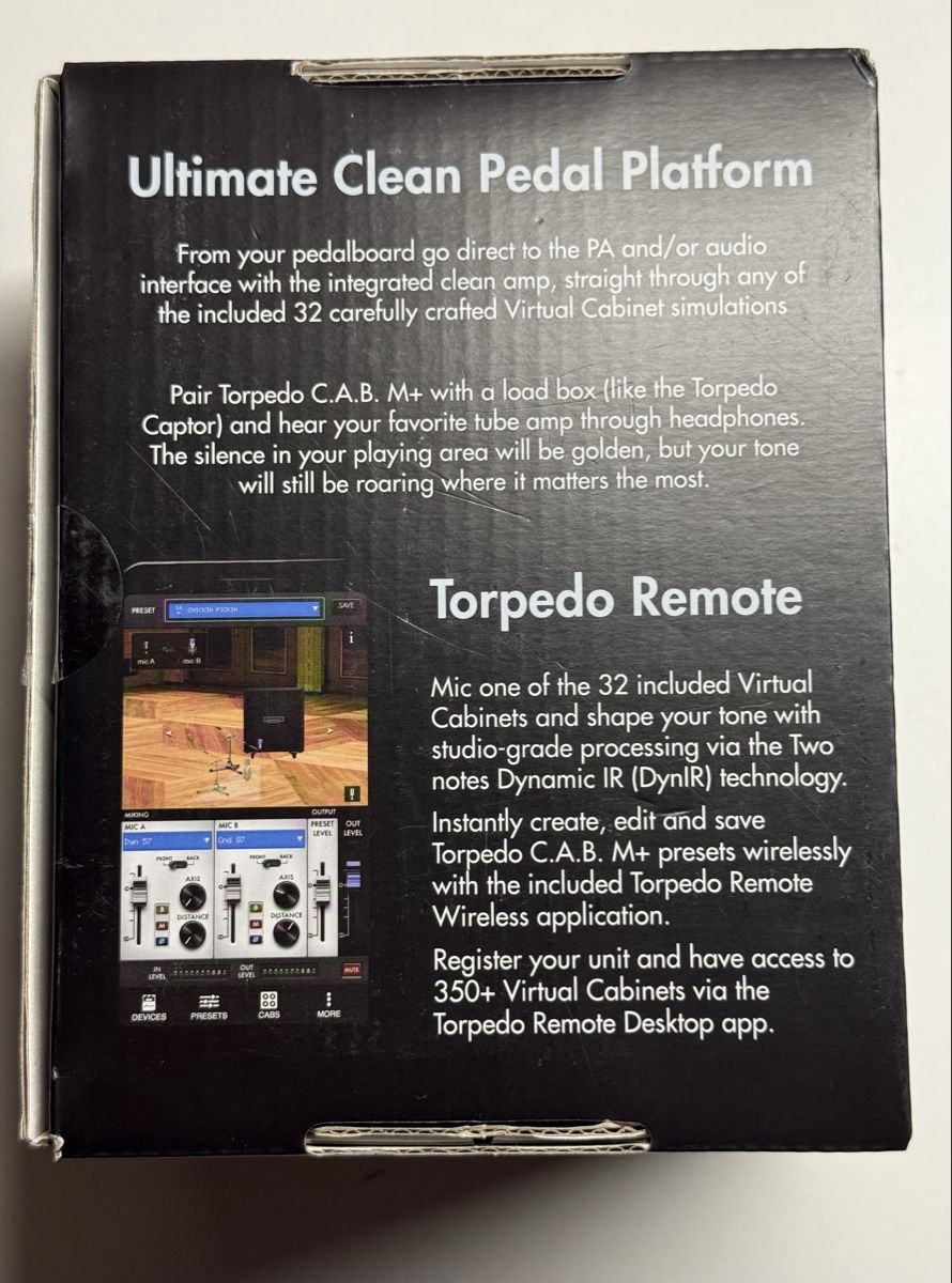 Strumenti musicali: Two Notes Torpedo C.A.B. M+ – Usato da Coinsins venduto da DrDaktari 2