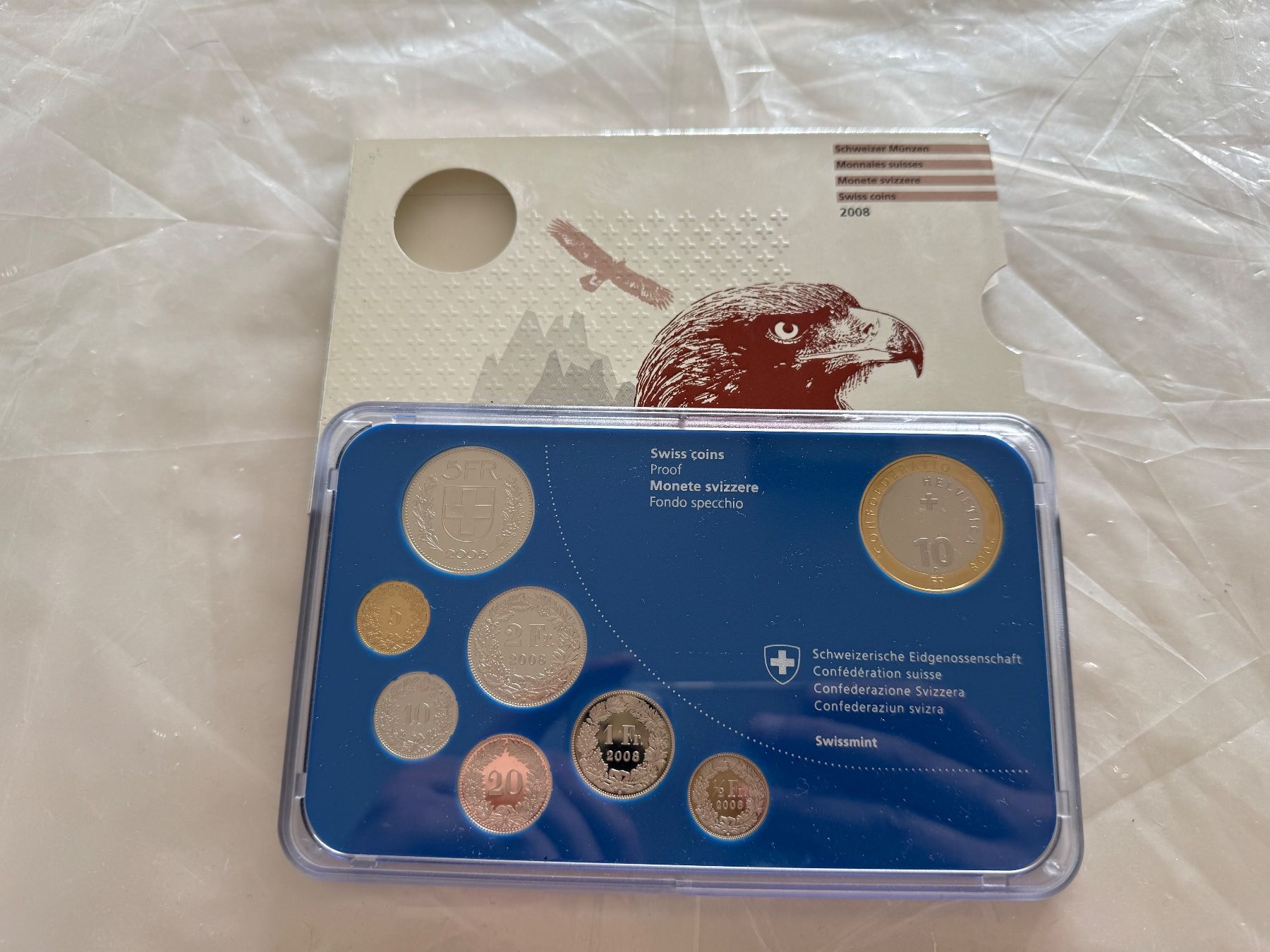 Tutti le monete: Schweizer Münzsatz 2008  Polierte Platte – Nuovo (secondo la descrizione) da Wallisellen venduto da SWISS_SILVER1 2