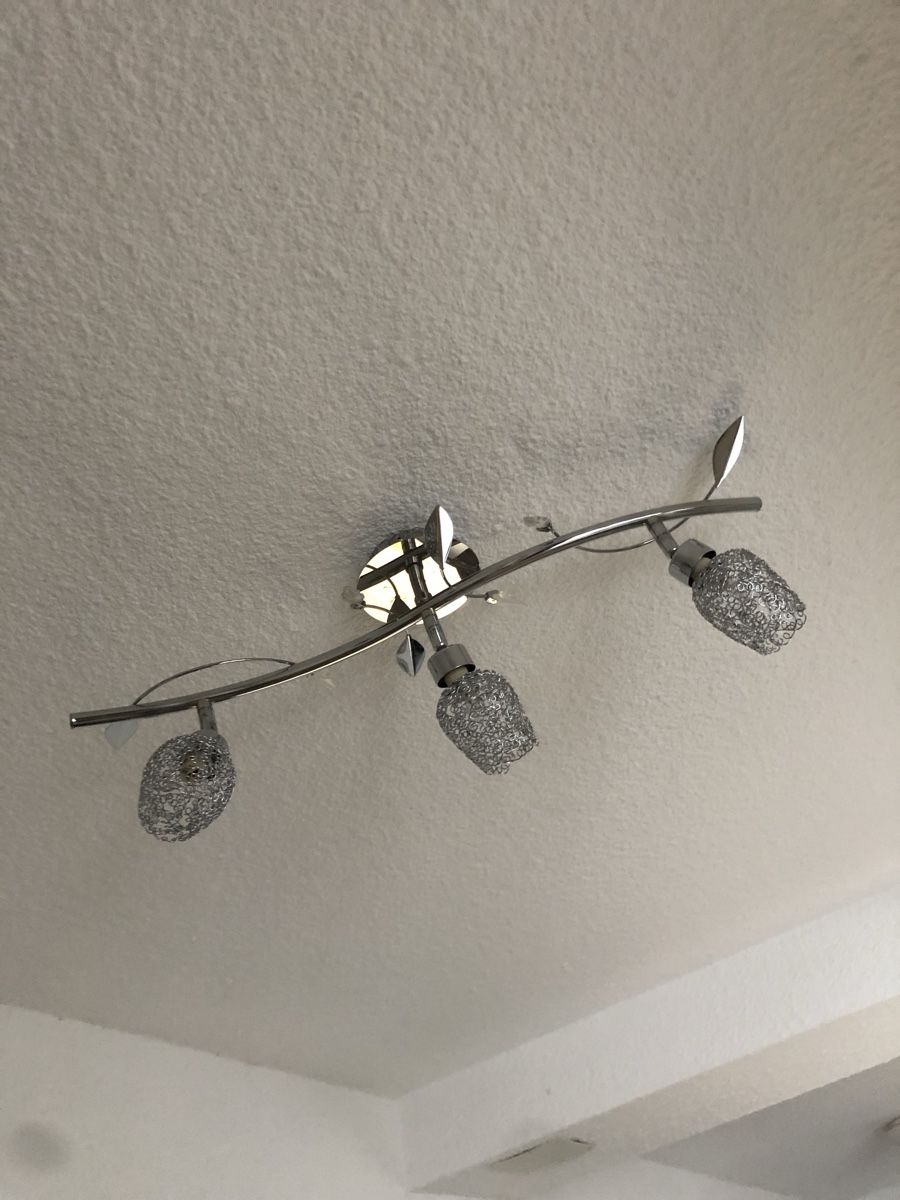 Ikea Lampadari & plafoniere: Lampe de plafond argentée à 3 spots – Usato da Delémont venduto da bou_26 1