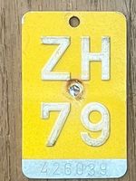 ZH 79 - TÖFFLINUMMER - MOFASCHILD - PLAQUE DE MOFA - ZH 79