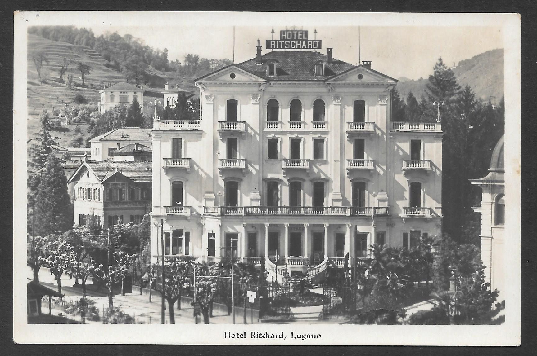 Cartes postales: Lugano Hotel Ritschard – D'occasion à Olten par clotaldi