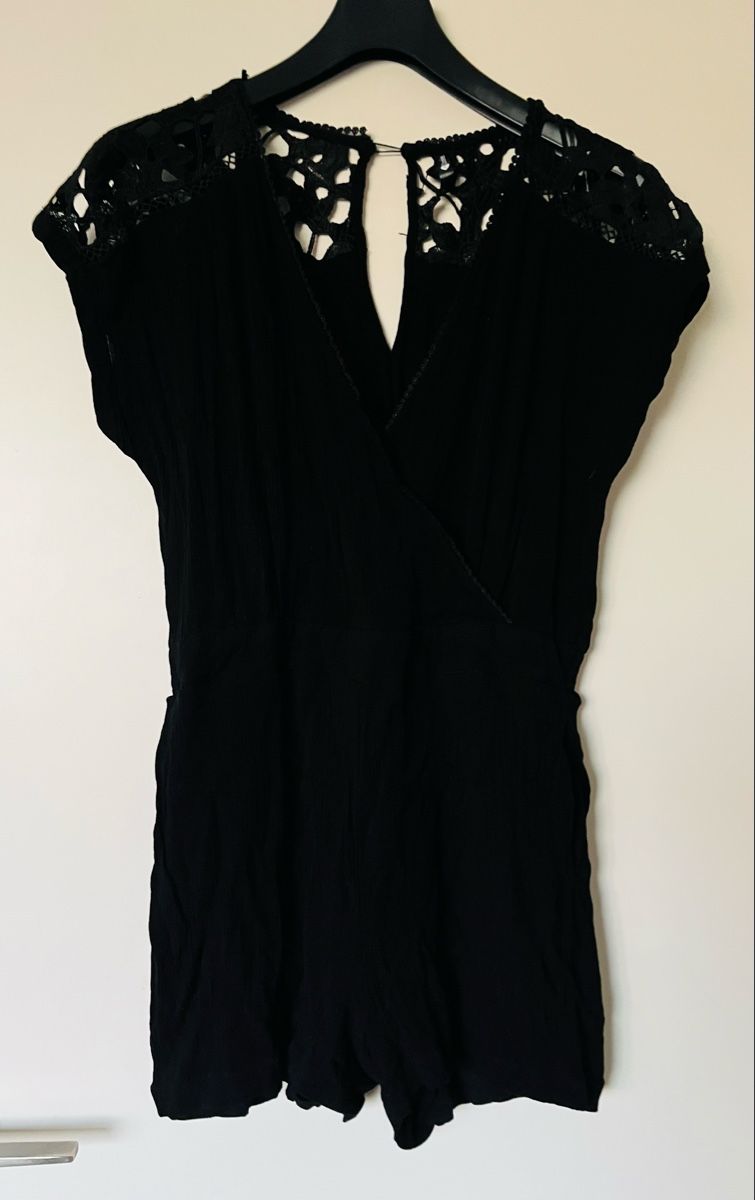 Jumpsuits: Schwarzer kurzer Jumpsuit / Overall / Sommer/ Viscose – Neu (gemäss Beschreibung) aus Biel/Bienne von LadyDita