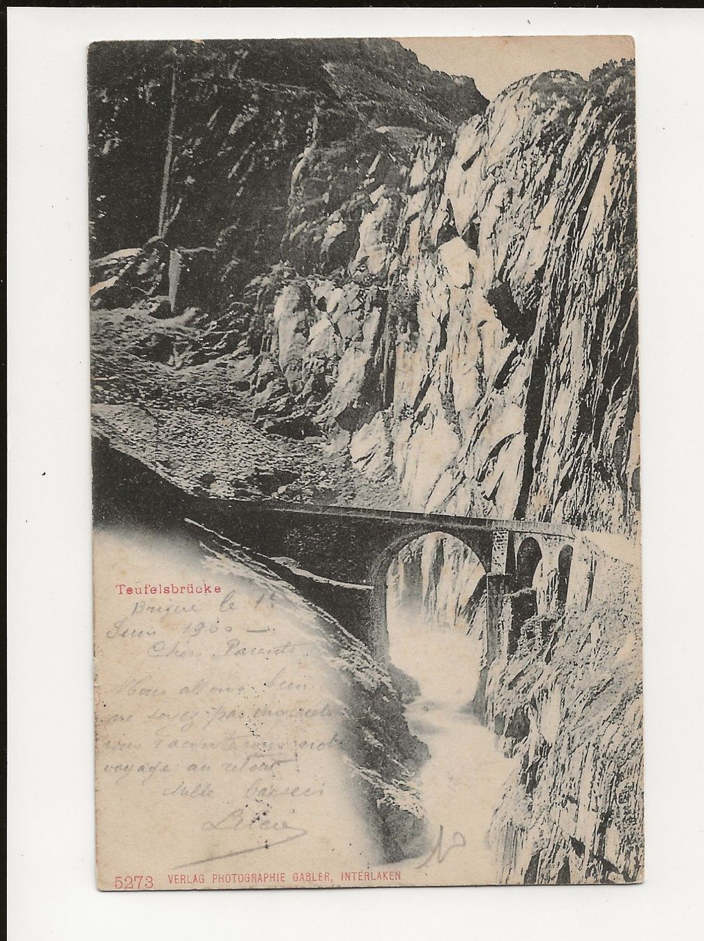 Cartoline postali: AK 1900 Teufelsbrücke – Usato da Greifensee venduto da 315WDO