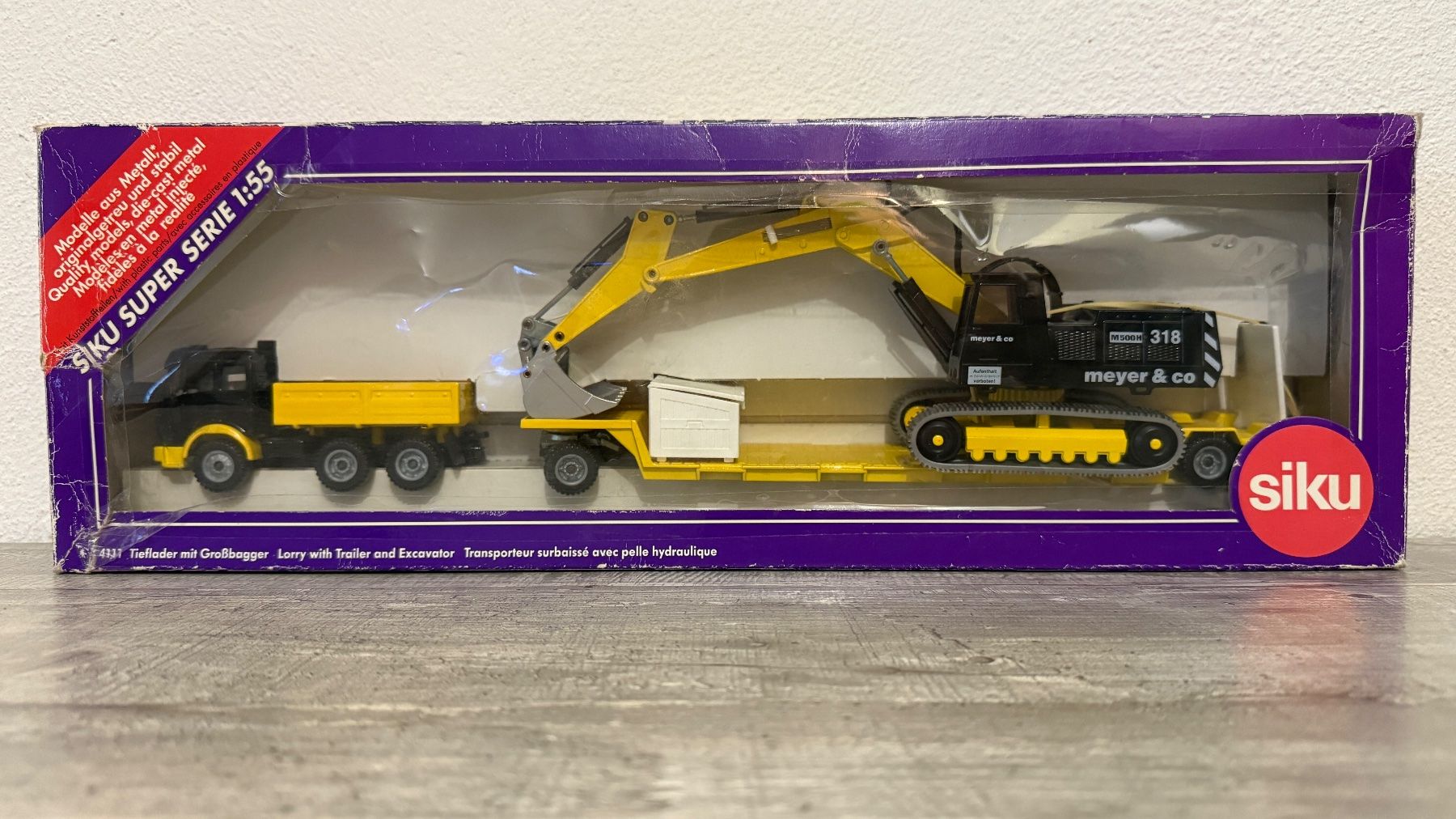 Siku Modellini d'auto: Siku 4111 Tieflader mit Großbagger – Nuovo (secondo la descrizione) da Ennetbürgen venduto da Siku-Sammlung 2