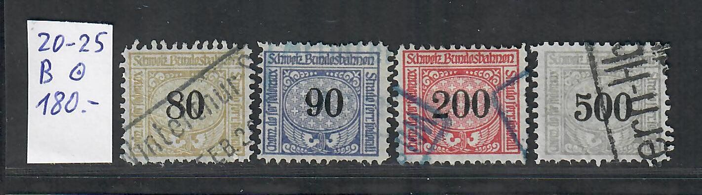 Tutti i francobolli: 1919: Eisenbahnmarken Nr.20B-25B gestempelt. – Nuovo (secondo la descrizione) da Endingen venduto da briefmarkenmeier57