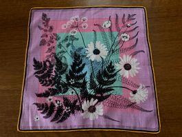 Taschentuch Blumenmuster Lila Rosa Grösse 28x28cm guter Z...