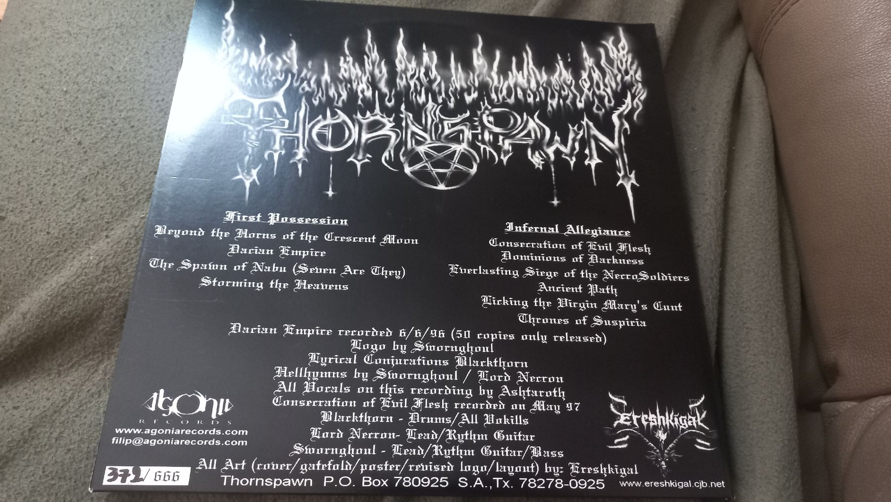 Schallplatten: Thornspawn - Infernal...Lp Vinyl, Black Metal – Gebraucht aus Olten von Donatello1984 1