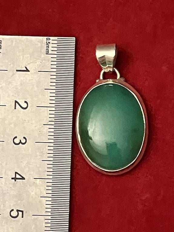 Anhänger: Wunderschöner Chrysopras-Anhänger, Silber 925 – Gebraucht aus St. Gallen von jbr_q7tx 1