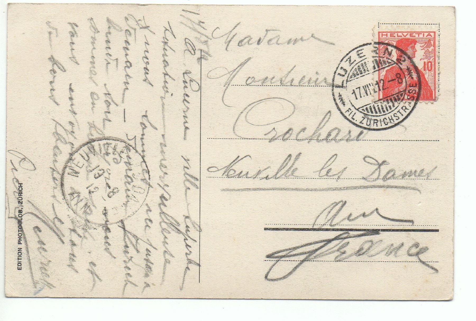 Cartoline postali: LUZERN Bahnhof und Pilatus, Dampfschiffe – Usato da Jona venduto da philajona 1