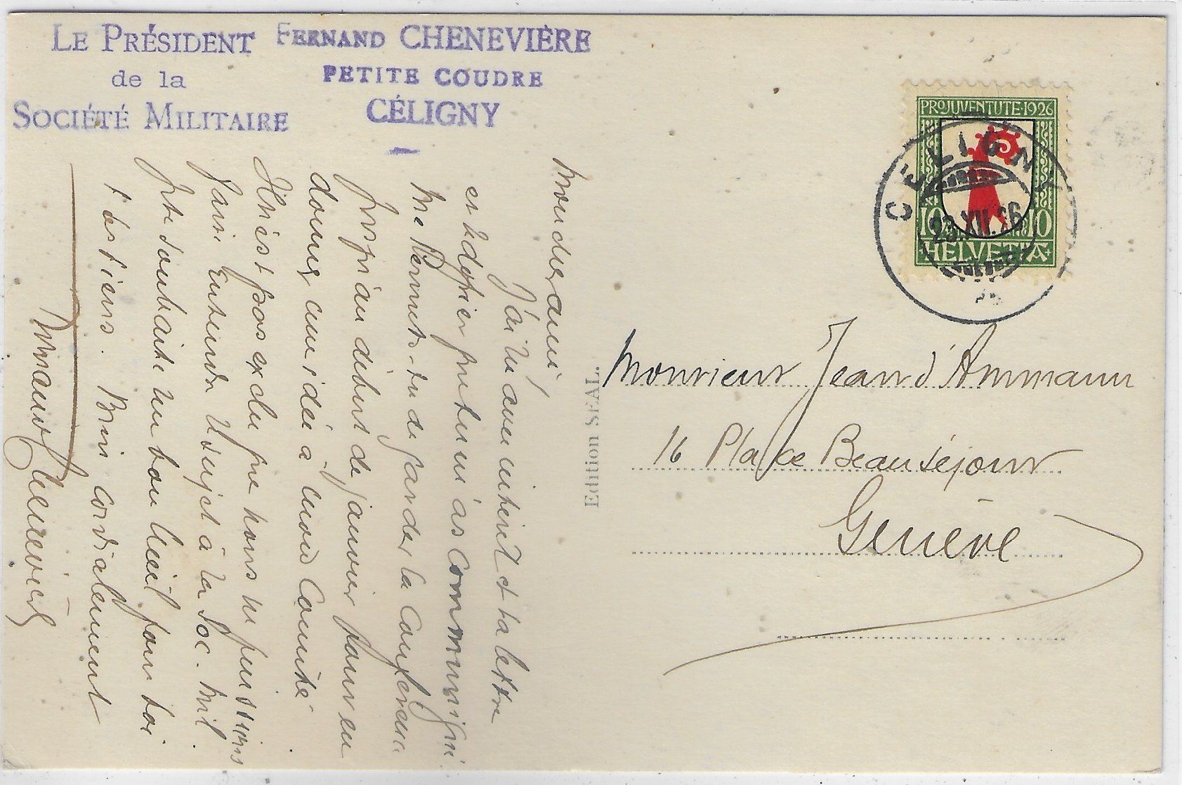 Cartes postales: Celigny - Chateau de Bossey – D'occasion à Ettingen par Kartenplanet 1
