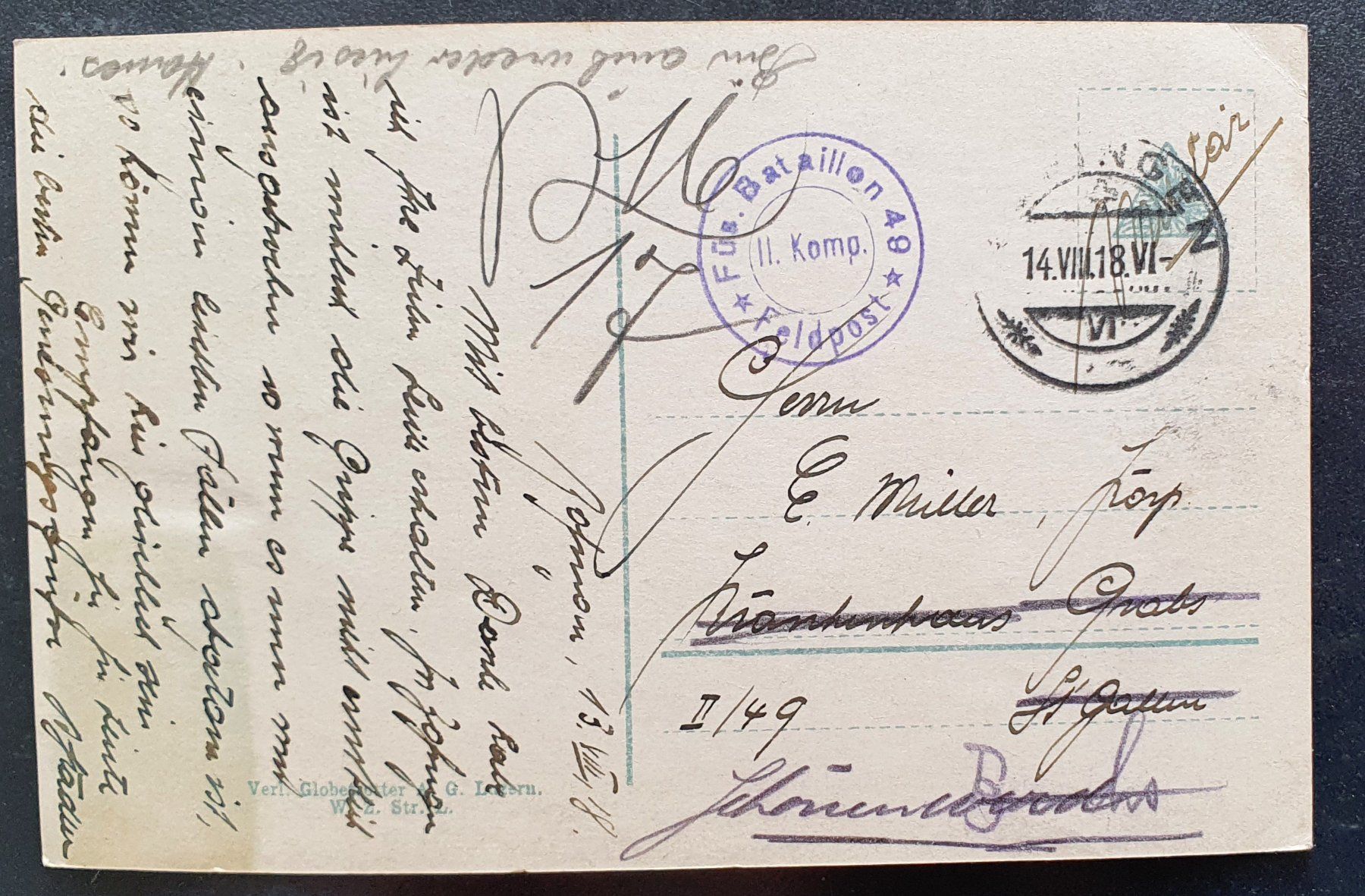 Ansichtskarten: Zofingen 1918 - das Rathaus belebt – Gebraucht aus Kreuzlingen von Rschweiz1 1
