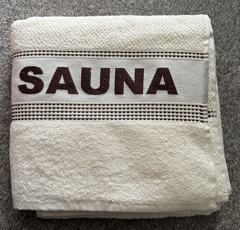 Miomare Sauna Tuch Handtuch 170 cm x 98 cm Natur Kaufen auf Ricardo