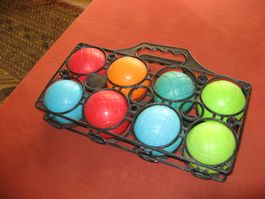 8 farbige Boccia Kugeln