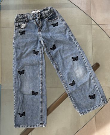 Pantalon fille 9 ans, taille 134, Name it - Papillons