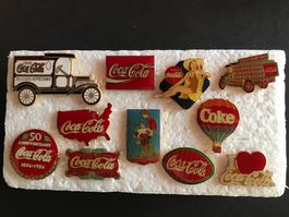 Pin Pins COCA-COLA Lastwagen ‚Amerika’ Luftballon +8= 11 Stk