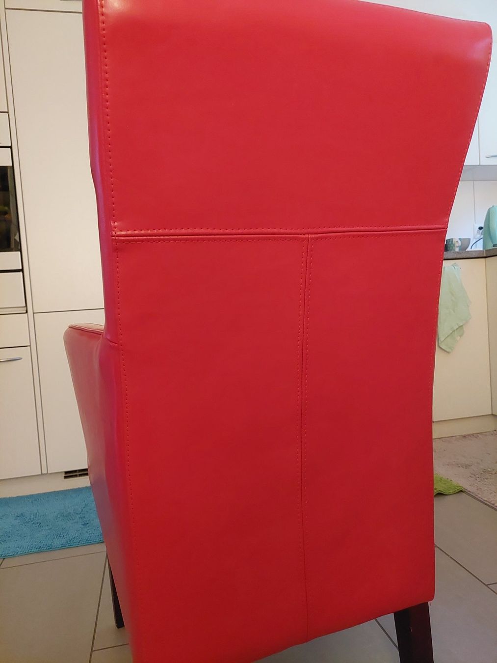 Sessel: Ledersessel, rot, Kunstleder – Gebraucht aus Mollis von berggeis01 1