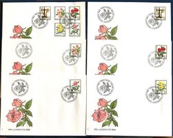 1982 - Pro Juventute Rosen FDC + Einzel FDC Serie