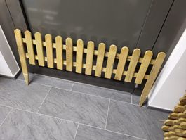 Mini Steckzaun aus Holz 120x30/45 cm