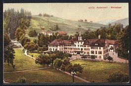 AK Weissbad, Blick auf das Kurhaus, 1911