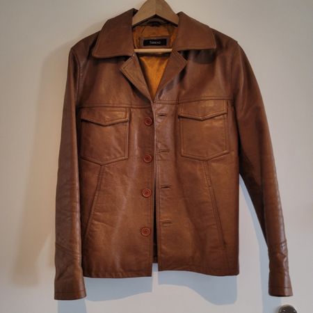 THE KING Lederjacke Echt Leder Braun Gr. M, Schweiz