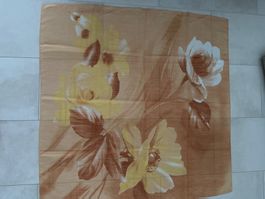 Tuch mit Blumenmuster orange