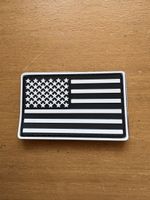 USA Flaggen Patch Klett schwarz/weiss oder Aufnäher