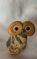 Eule Figur Naturstein Handgemacht siehe Foto