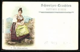 AK Uri, Reussthalerin in Tracht