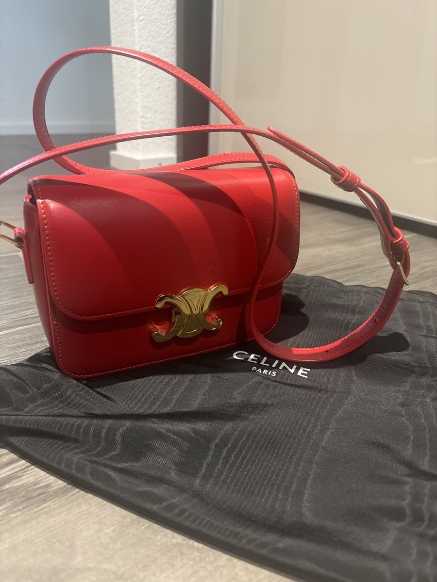 Celine Borse da donna: Sac Celine Triomphe rouge magnifique – Nuovo (secondo la descrizione) da Pieterlen venduto da tha_q8qg 2