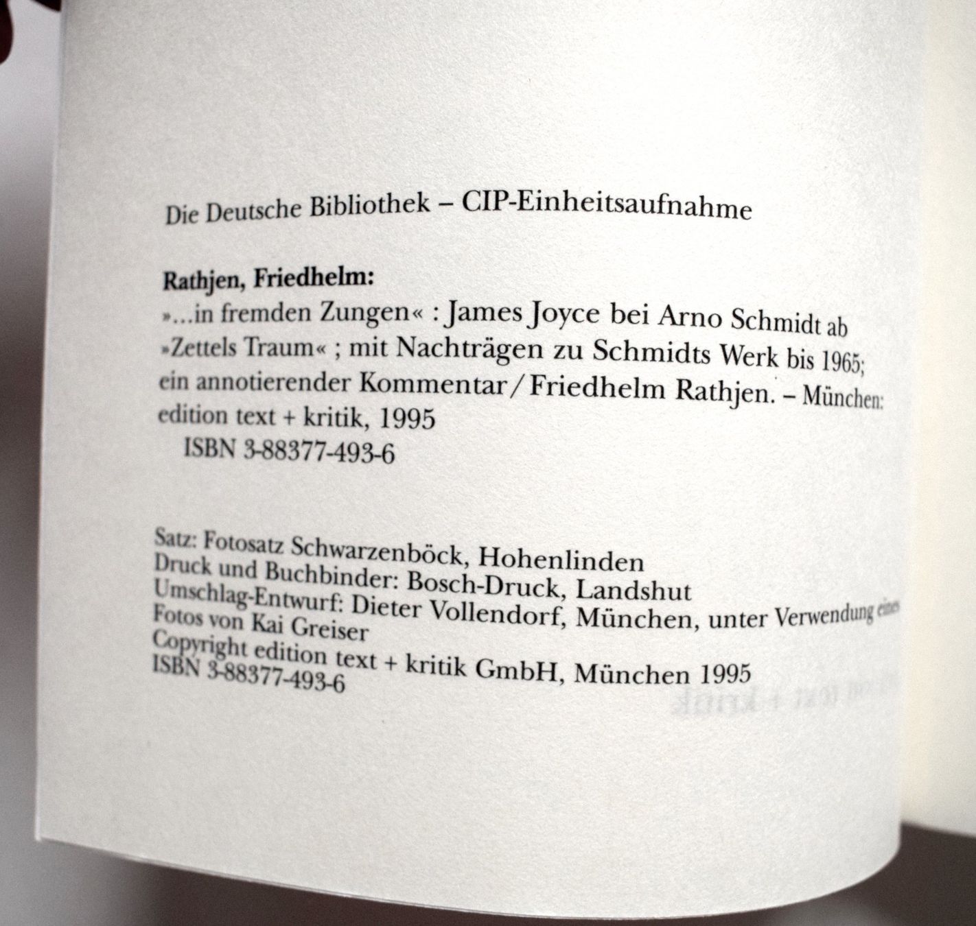 Libri: Arno Schmidt LOT James Joyce Porträt Critical Study – Usato da Dulliken venduto da ichwettichhett 2