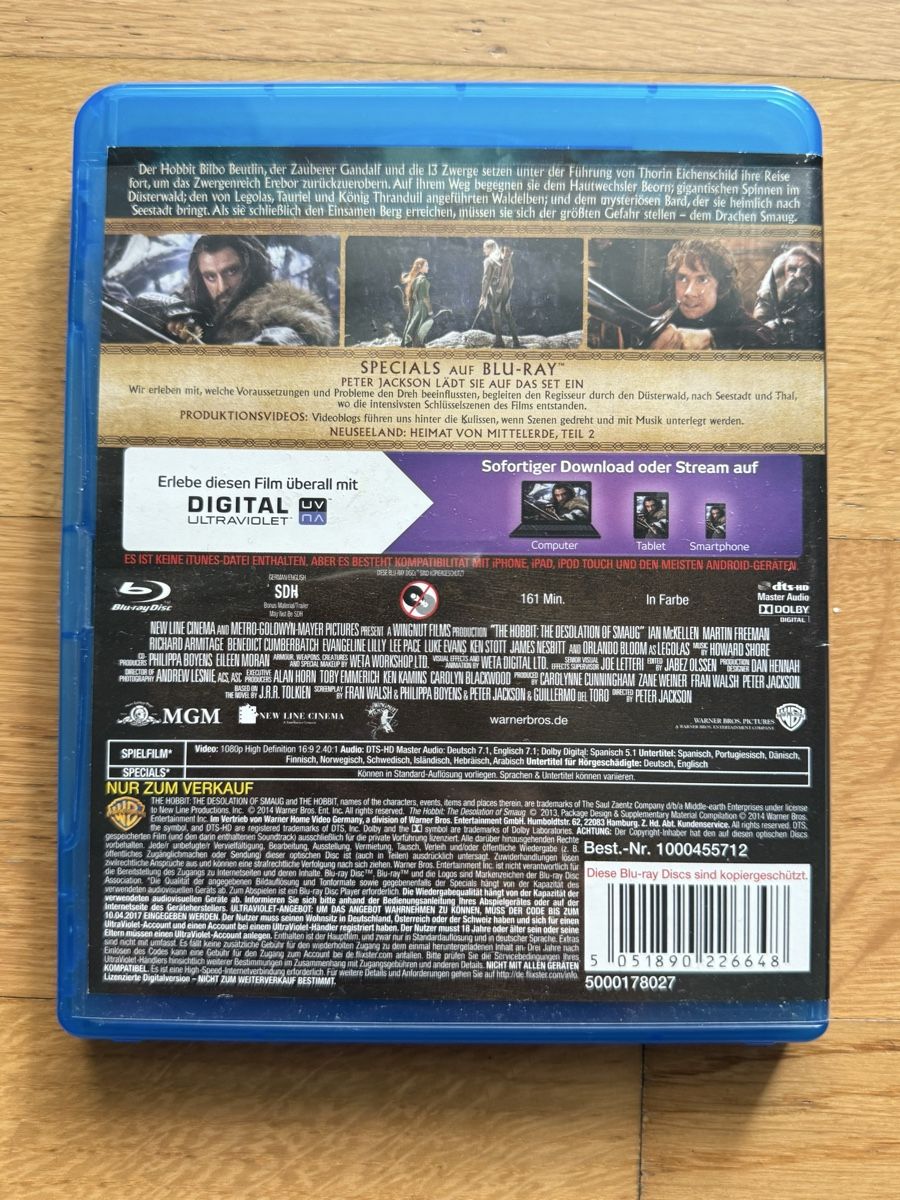 Tous les DVDs: Der Hobbit Smaugs Einöde - Blu-ray – D'occasion à Kölliken par nerdorado 1